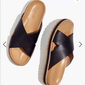 MADEWELL dayna lugsole leather slide sandal